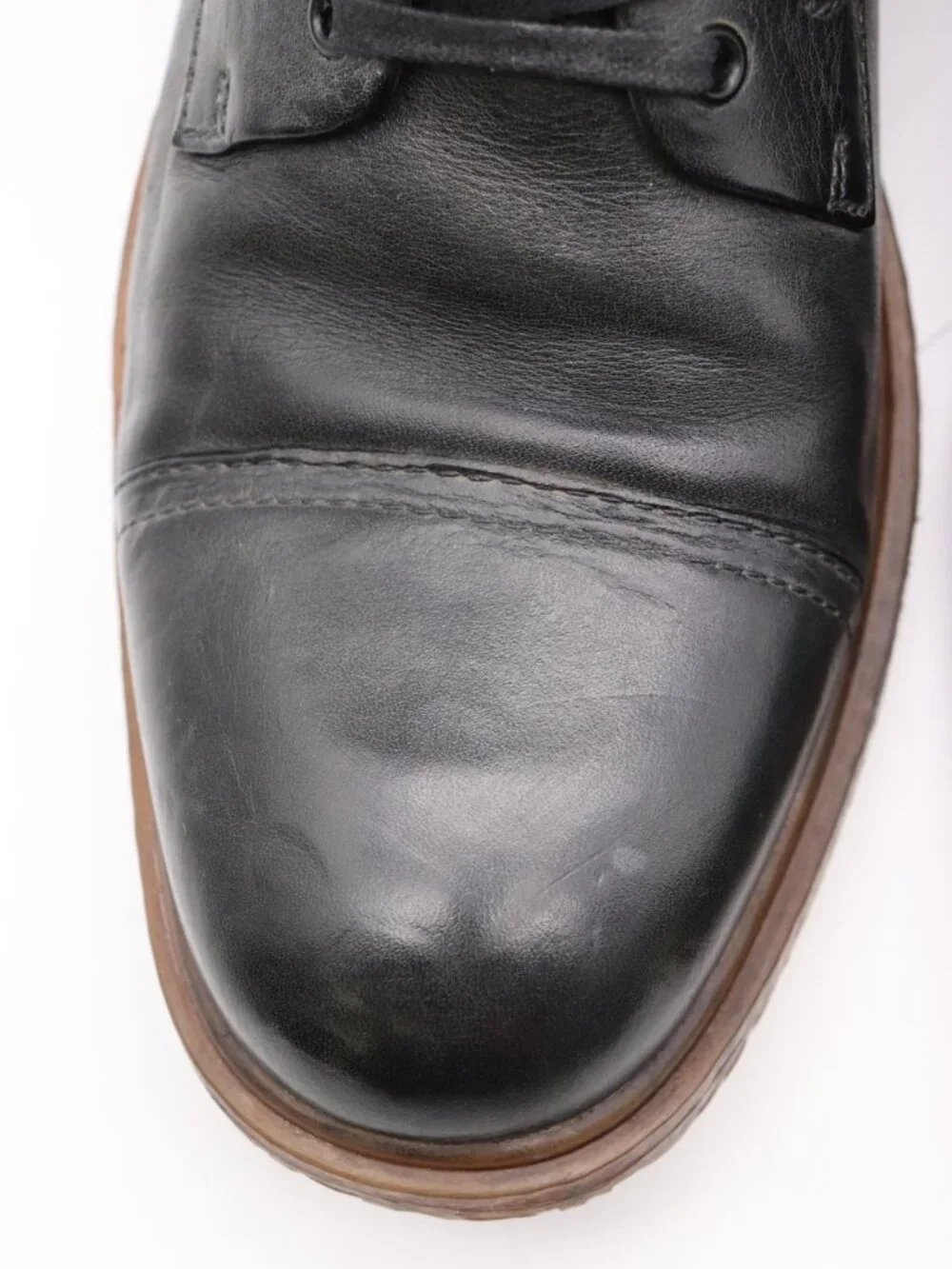 John Varvatos Tall Combat Boots Men’s 9 M Black Leather Cap Toe Lace Up Boots